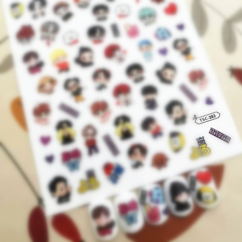Anime Merchandise Nepal - 日本の3Dステッカー,1ピース,ラッカースライダー,DIY装飾,ネイルアート,ステッカー,383 034