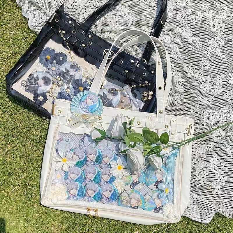 Anime Tote Bag - 女の子のためのミニニッチデザインショルダーバッグ,かわいいjkユニフォーム,y2k大容量,ポータブル,クールなitaバッグ,新しいオリジナル