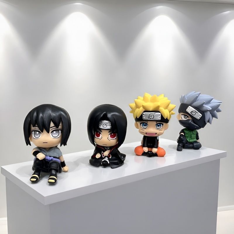 Anime Merchandise Naruto - ナルト漫画かわいいフィギュアモデルカワイイ2Dちび人形車飾りオフィスデスクトップディスプレイおもちゃアニメグッズ卸売