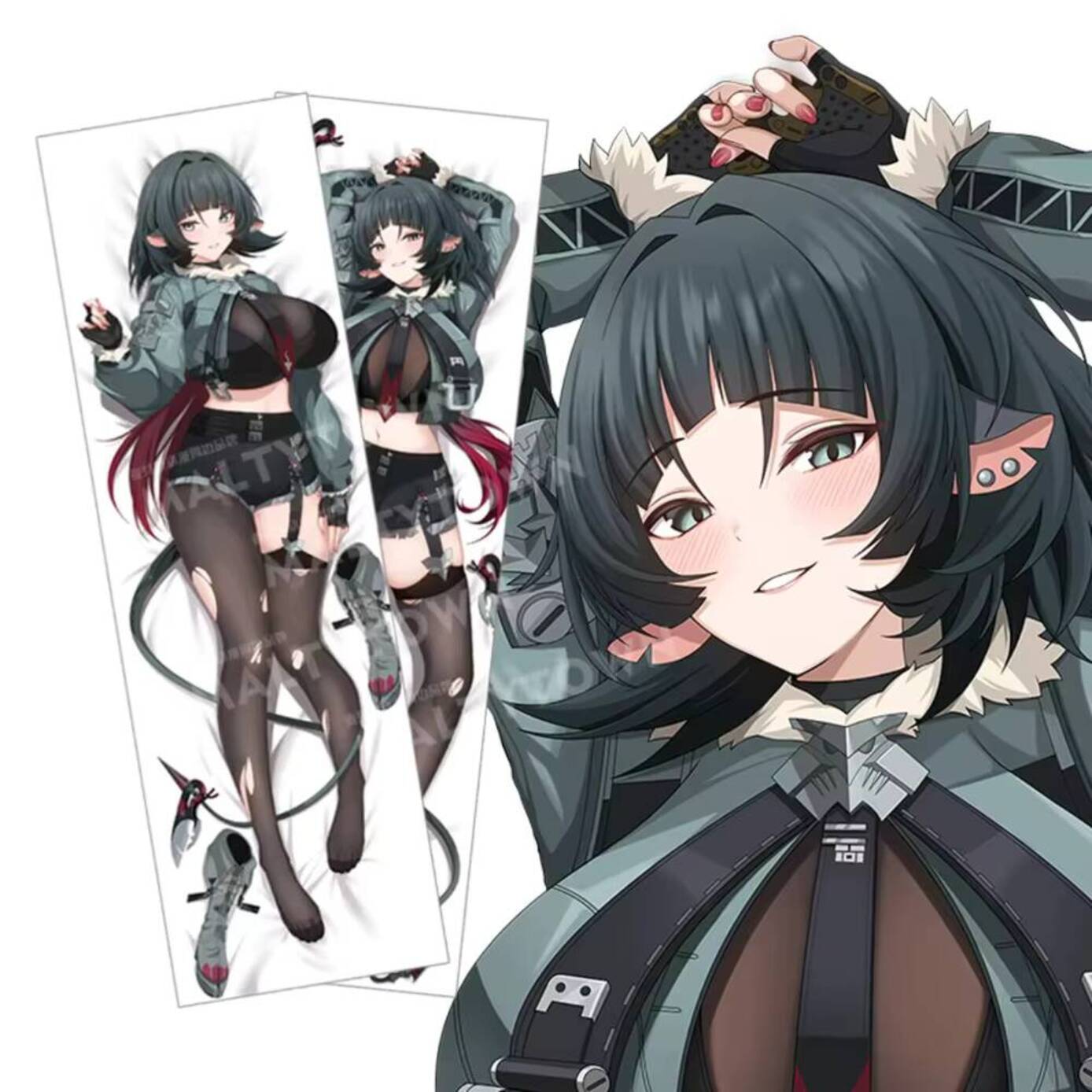 Body Pillow Cover - 枕カバー「ジェーン・ゼンレス・ゾーン・ゼロ」ヒンジクッション、オタク向けセクシーな全身アニメ抱き枕、家の寝具装飾ギフト、ACG C
