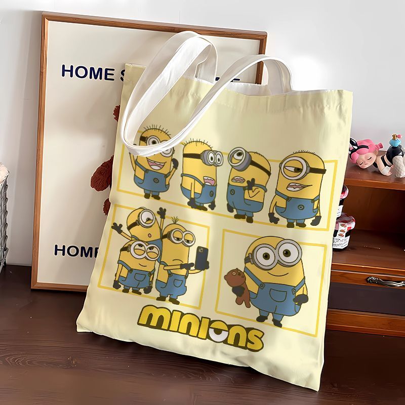ミニオンズ映画アニメ漫画かわいいキャンバスバッグかわいい学生 - Anime Tote Bag のレビューと価格