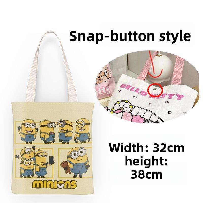ミニオンズ映画アニメ漫画かわいいキャンバスバッグかわいい学生 - Anime Tote Bag のレビューと価格