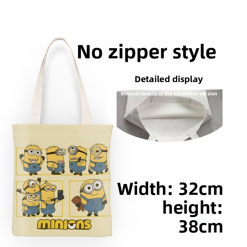 ミニオンズ映画アニメ漫画かわいいキャンバスバッグかわいい学生 - Anime Tote Bag のレビューと価格