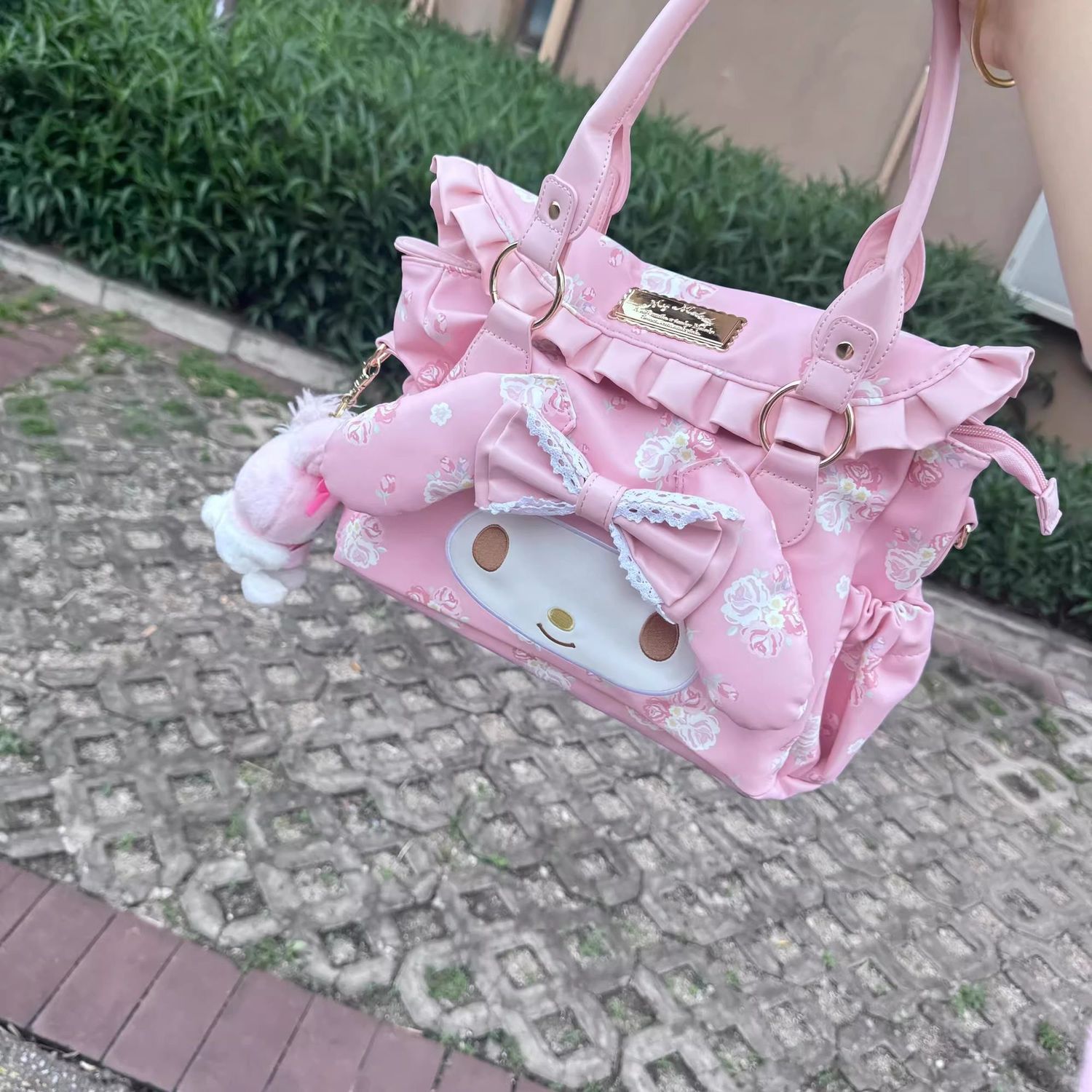 マイメロディ漫画のかわいいショルダーバッグ、手持ちショルダー - Anime Tote Bag のレビューと価格