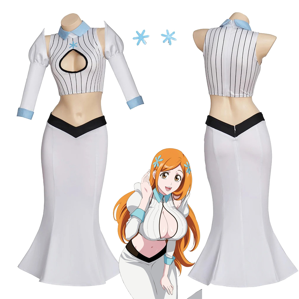 アニメ「オリヒメ」イノウエ コスプレ衣装 セクシーな白いシャ - Anime Merchandise For Women のレビューと価格