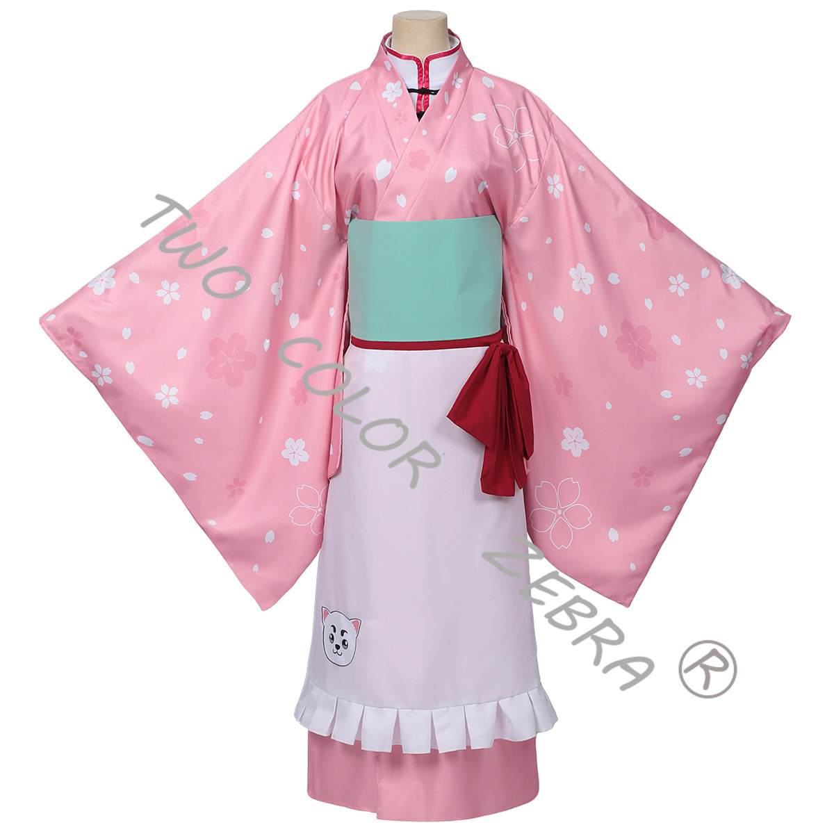 アニメ銀魂神楽コスプレ衣装ウィッグピンク茶屋着物フルセット衣 - Cosplay Wig Colored のレビューと価格