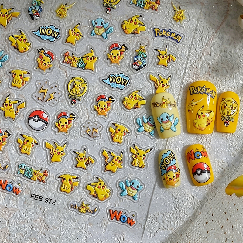 漫画アニメピカチュウネイルアートステッカーノートプランナーデ - Anime Merchandise Nepal のレビューと価格