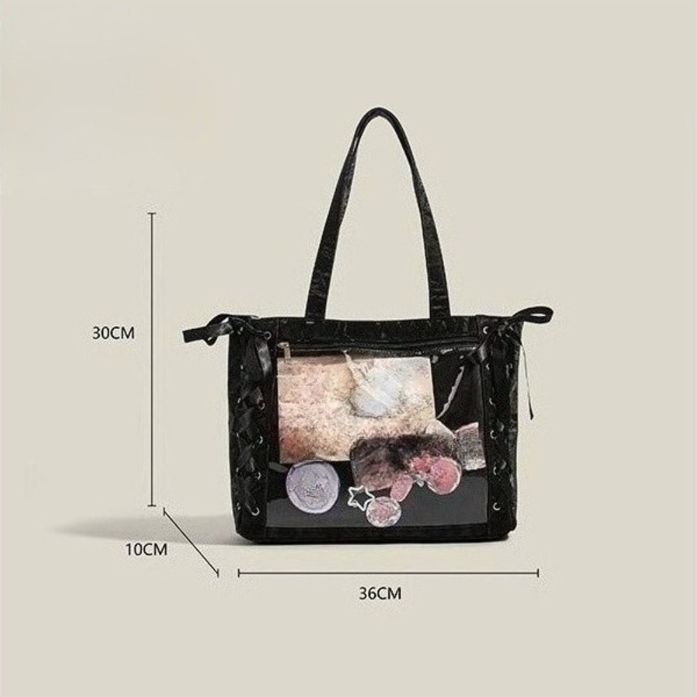 多用途ファッションリボンイタバッグ大容量アニメバッグデイリー - Anime Tote Bag のレビューと価格