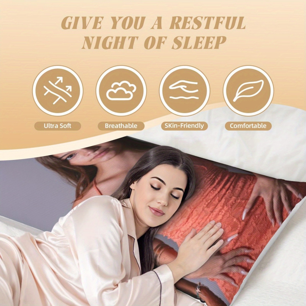 カスタム写真入りボディピローケース – モダンなデザインのプ - Body Pillow Cover のレビューと価格