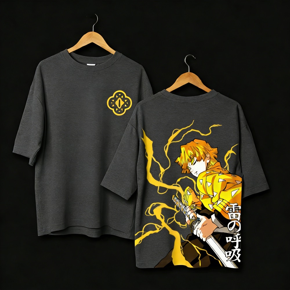 プラスサイズデーモンスレイヤーアニメプリント男性、女性 Tシ - Anime Merchandise For Women のレビューと価格